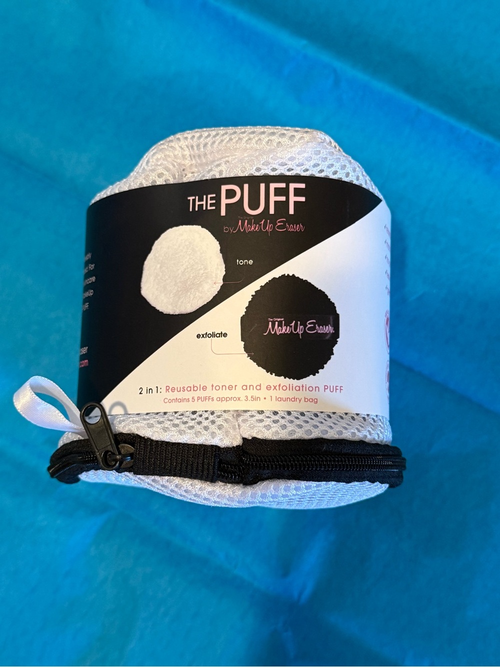 MakeUp Eraser Reusable Dual-Sided Makeup Remover Puffs - Set/5